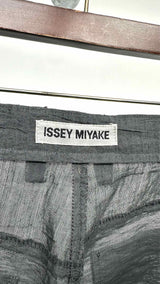 Issey Miyake Wrinkly Piping Detailed  Suits