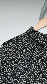 Paula & Mopitz Chain-printed Satin Shirt