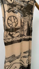 OTTOLINGER N/S Printed Mesh Tank Maxi Dress