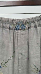 By Walid Floral-embroidered Easy Pants