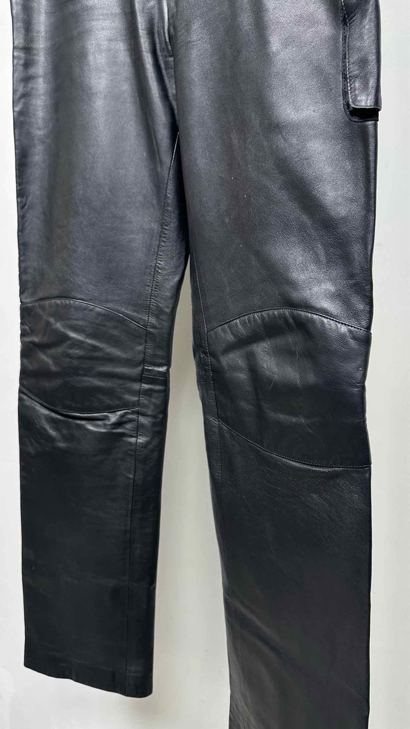 Fendi Drawsring Leather Cargo Pants