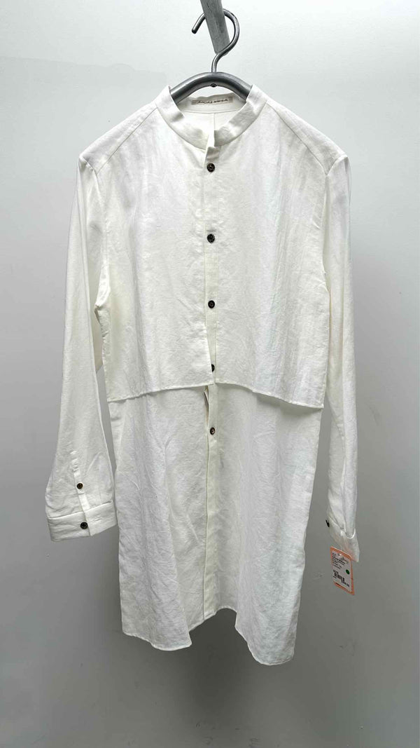 Indivisual Sentiments Oversized Collar-Less Shirt Dress