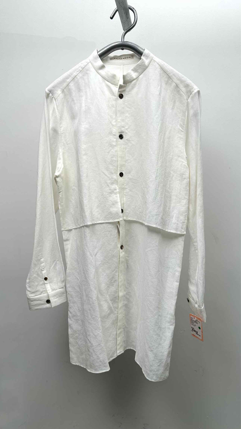 Indivisual Sentiments Oversized Collar-Less Shirt Dress