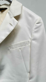 Comme Des Garcons Belt-datailed Tow-tone Tuxede Jacket