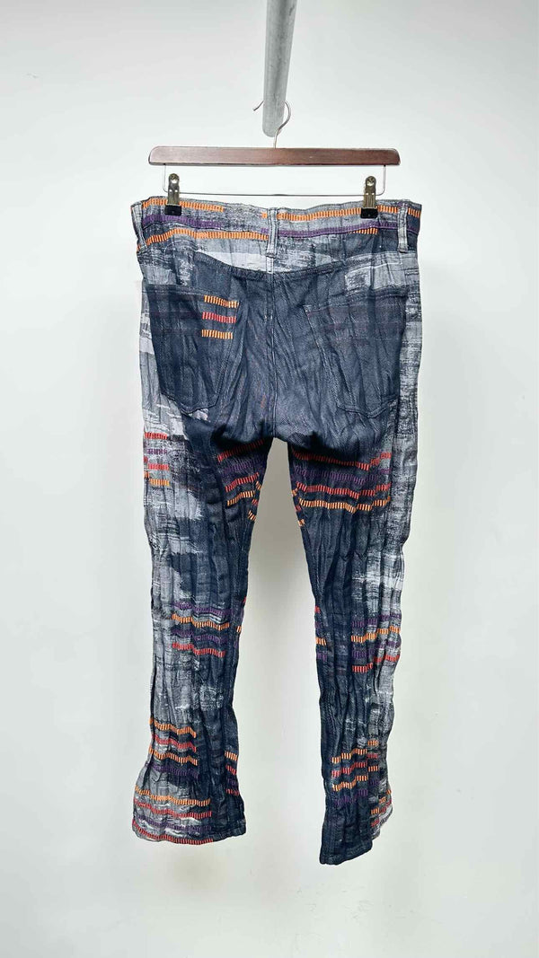 Issey Miyake Men Pressed Printed Pants