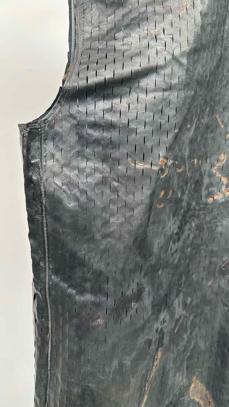 Carol Christian Poell Perforated-leather Object-dye Vest
