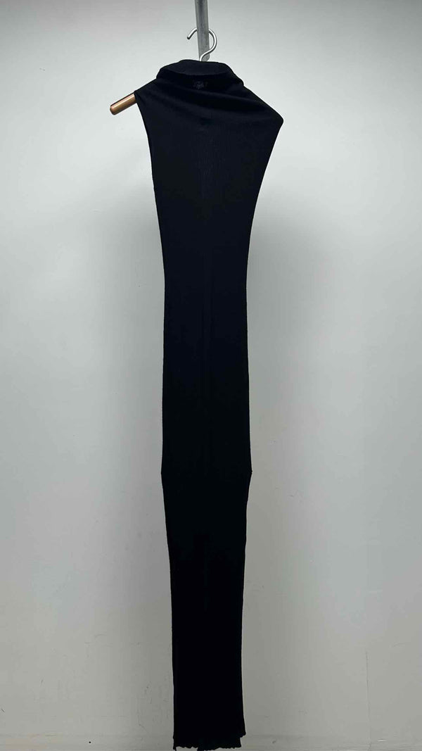 Rick Owens N/S Asymmetrical Rib Knit Long Dress