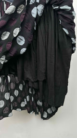 Y's Asymmetrical Polka-dot Layered Skirt