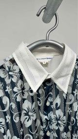 Comme Des Garçons Shirt S/S Floral Mesh Shirt