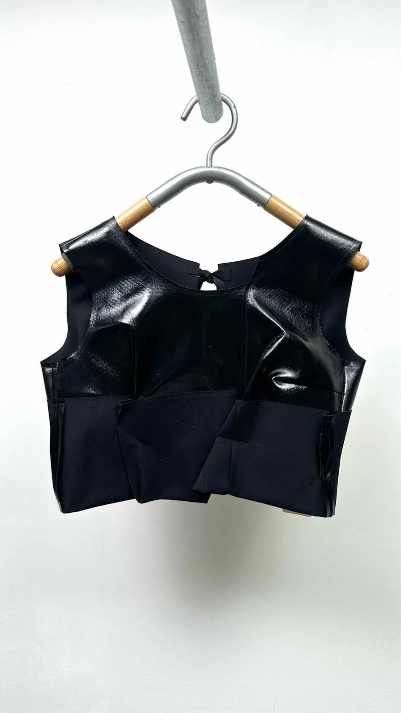 Comme Des Garcons N/S Back-open Folded Cropped Top