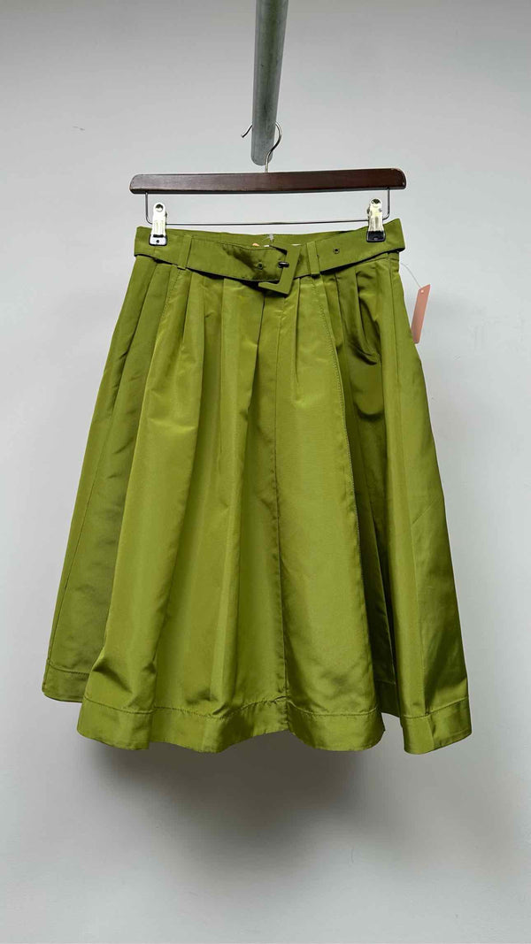 PRADA Pleated Belted Wide Skirt