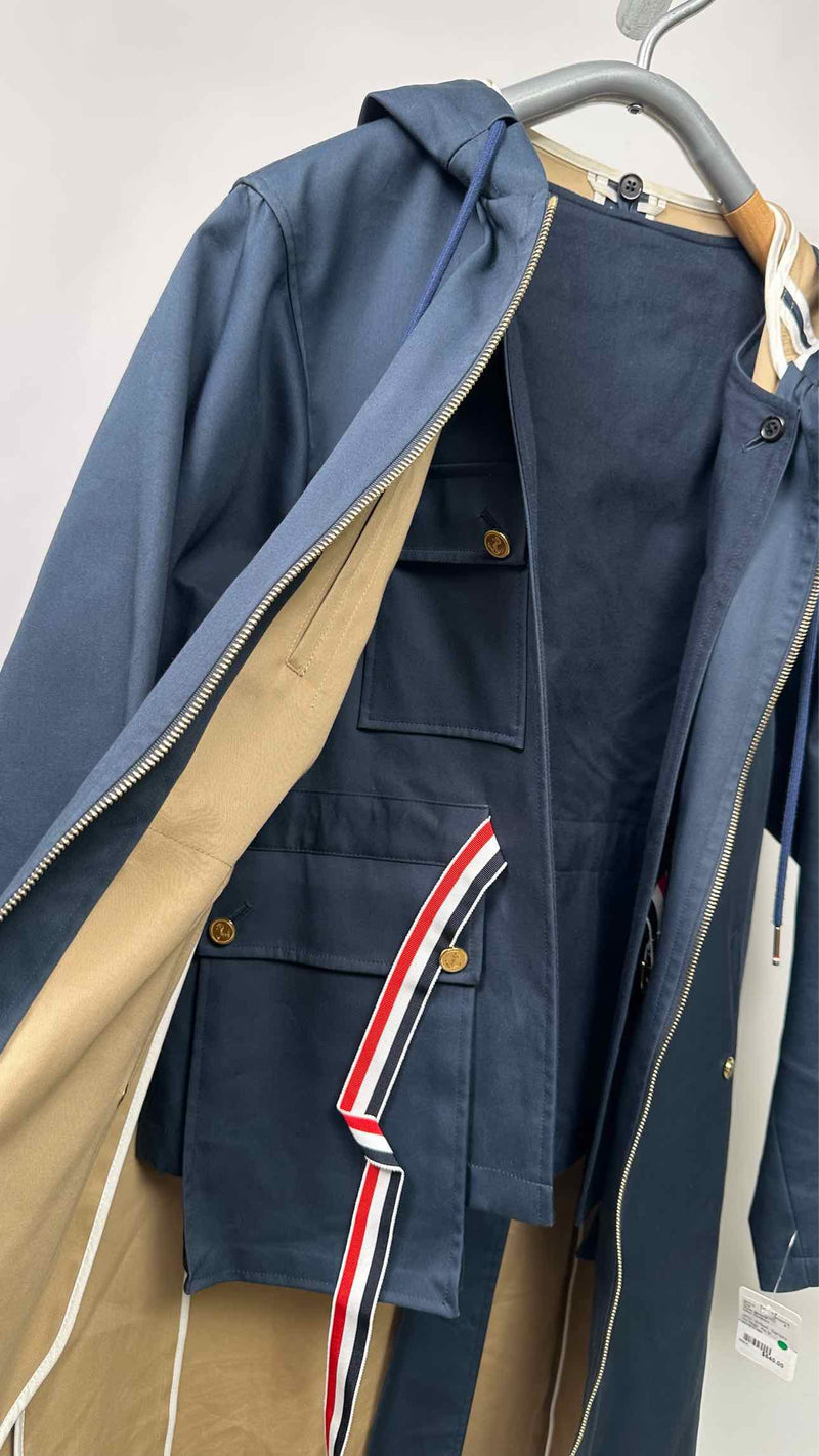 Thom Browne Vest Layered Hooded Coat