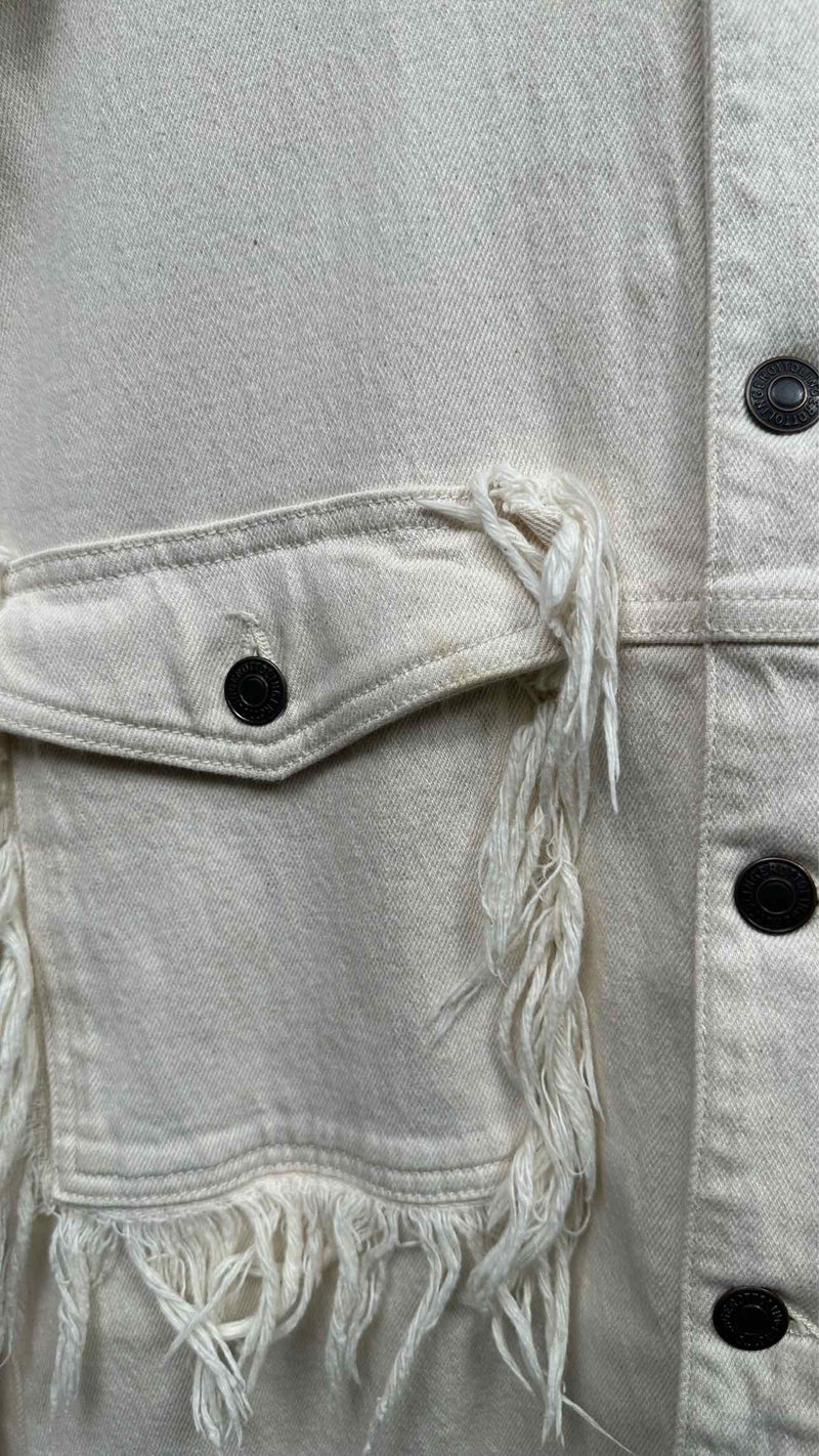OTTOLINGER Oversized Fringe-Detailed Denim Jacket