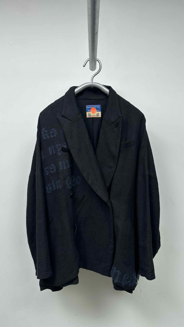 Blackmeans Oversized Jacquard Kimono Jacket