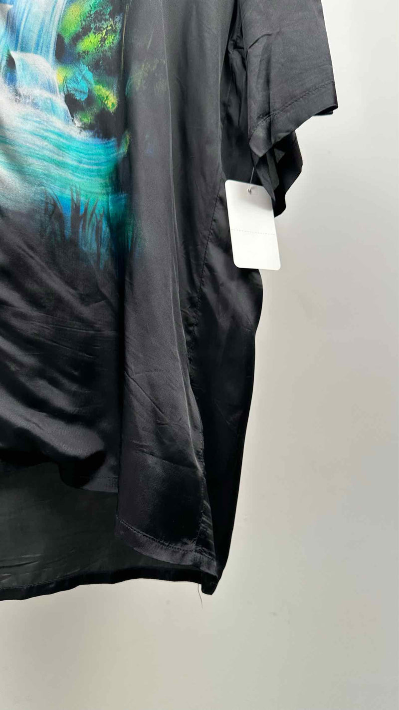 Off-White S/S Printed Satin Shirt