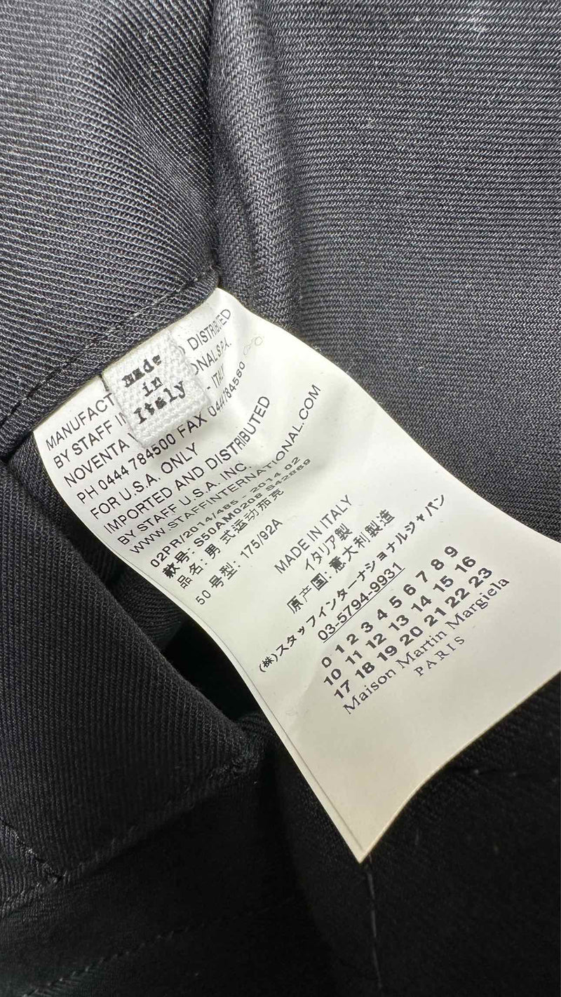 Margiela Leather Canvas Trench Jacket